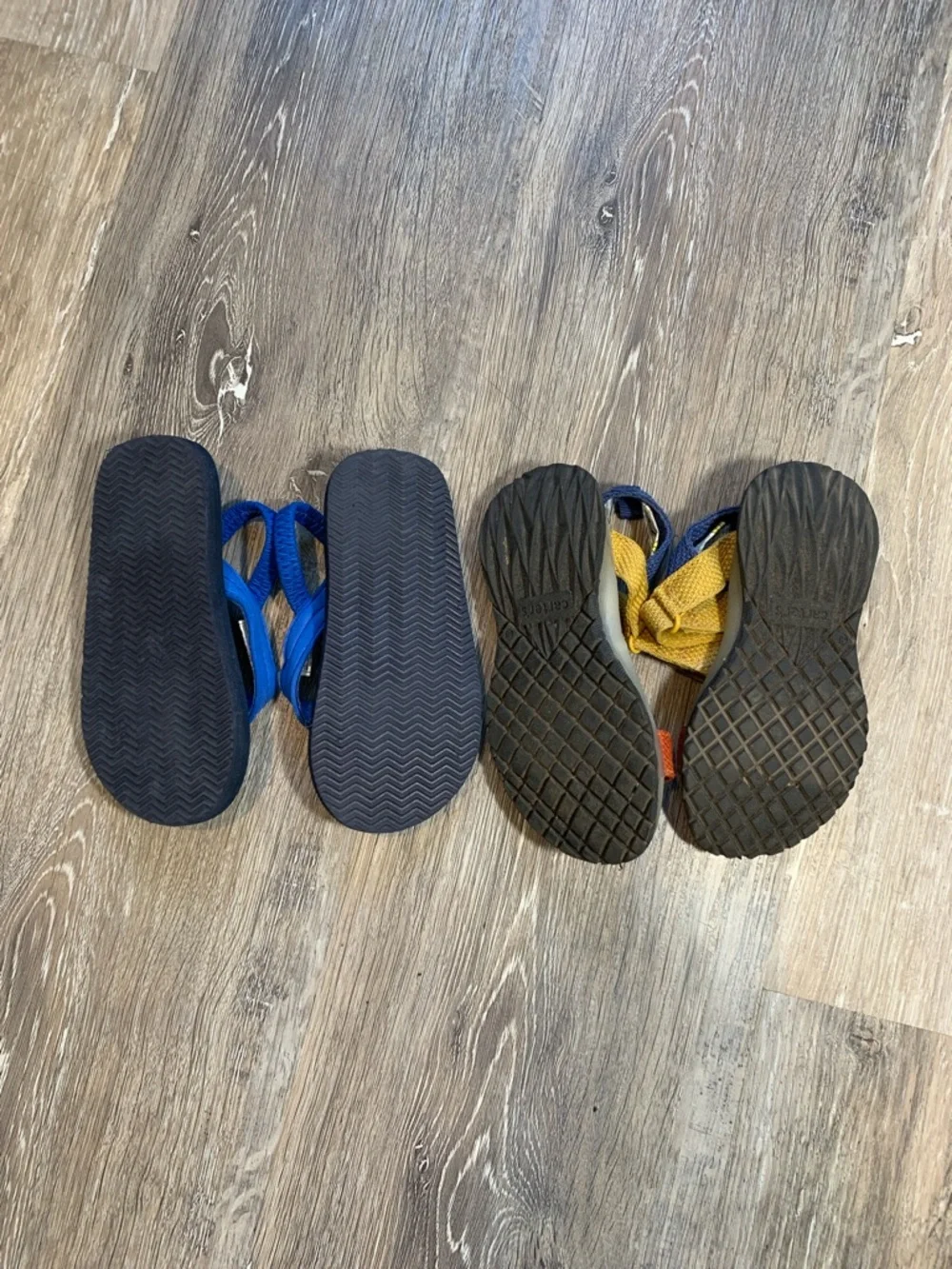 Carter's Navy Blue Flip Flops & Multicolor Strap Sandals